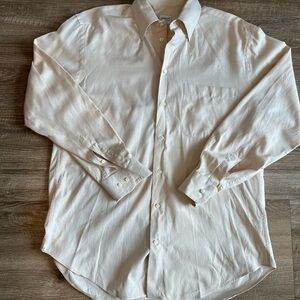 Armani Collezioni Men’s Dress Shirt Cream 15.5 39 Made in Italy